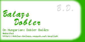 balazs dobler business card