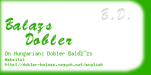 balazs dobler business card